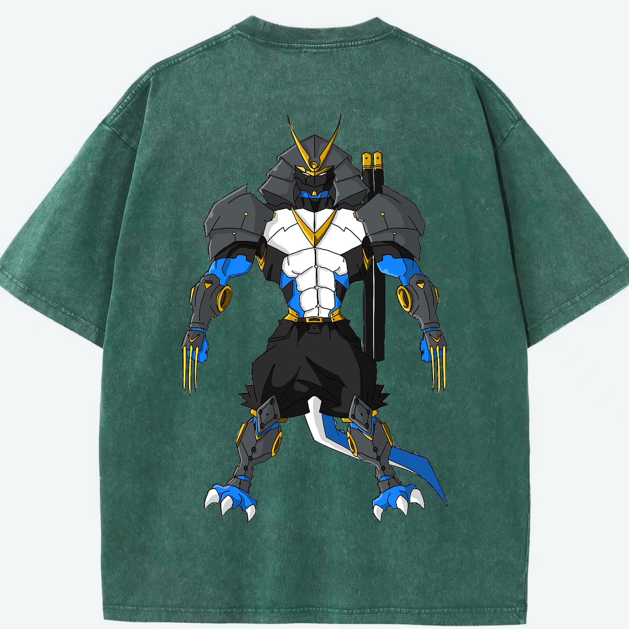 （画像用） Digimon デジタルモンスター/デジモン 綿100% ヴィンテージ風 半袖Tシャツ（背面プリント）